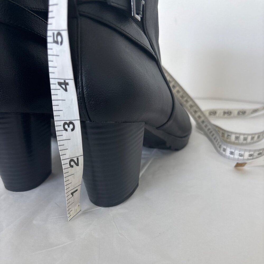 Kelly & Katie Boots Size 11 Black Ankle Office Chic Block Heel Booties Corp Core - Picture 7 of 15